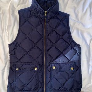 Navy Quilted Jcrew vest - S